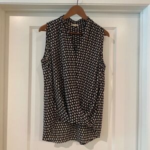 Pleione twisted hi-low sleeveless blouse, M